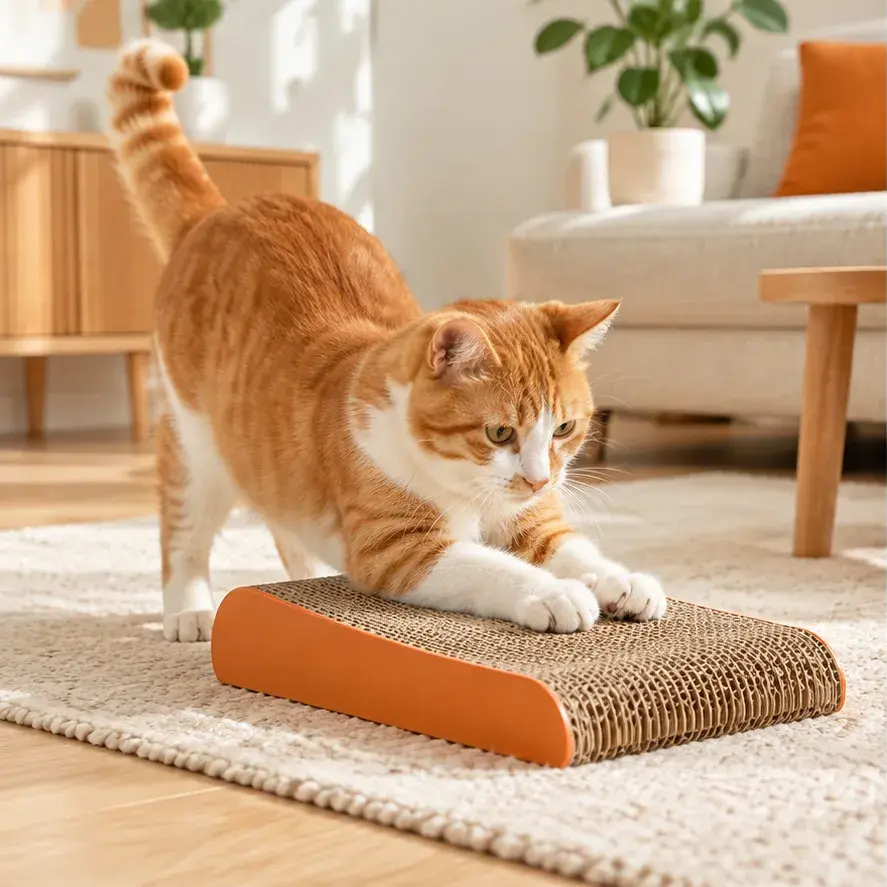 Cozy Cat Scratching Board in use