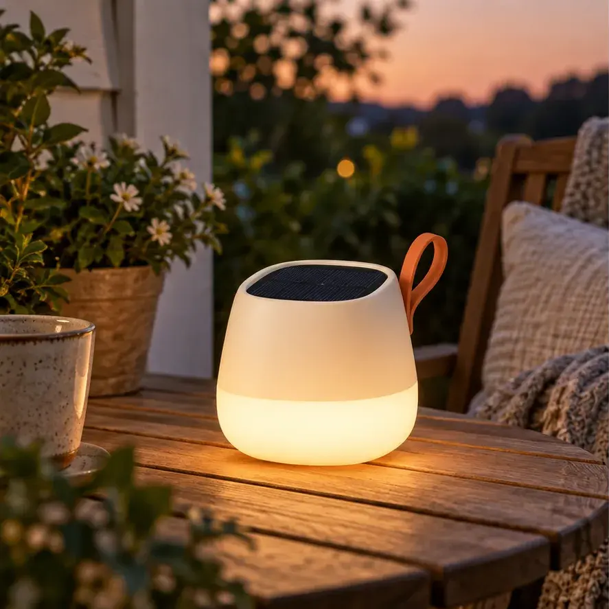 Solar Night Light in use
